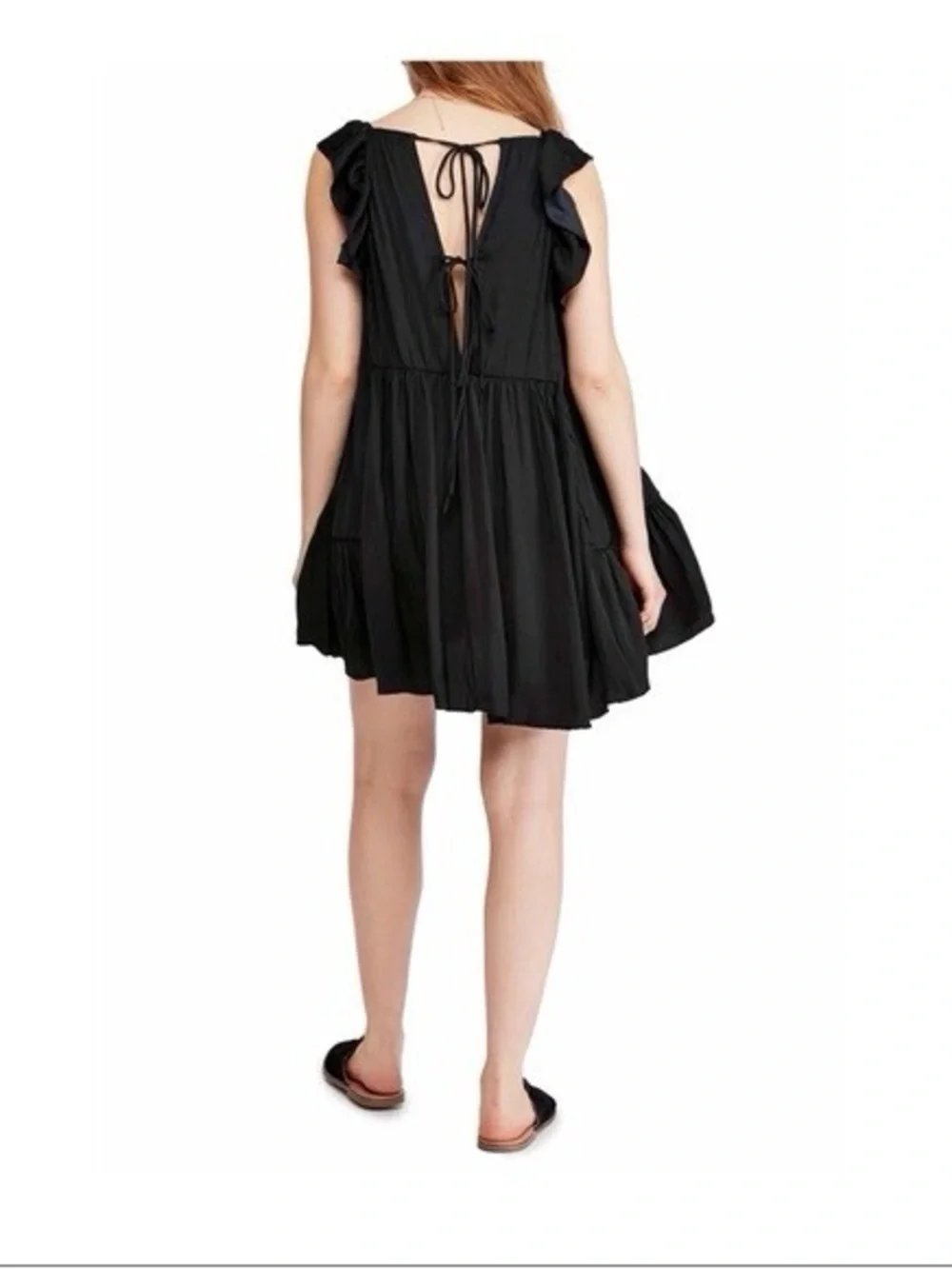 Free People Intimately Want Your Love Slip Dress Black XSmall